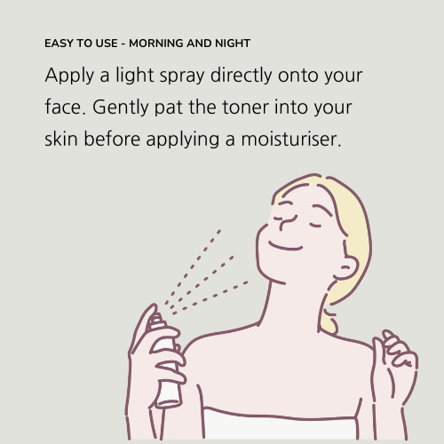 Pure Organic Face Toner 50mL Amber Glass Bottle