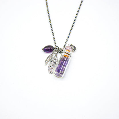Amethyst Diffuser Necklace | Aroma Jewelry | Energy & Healing | Diffusing on the go