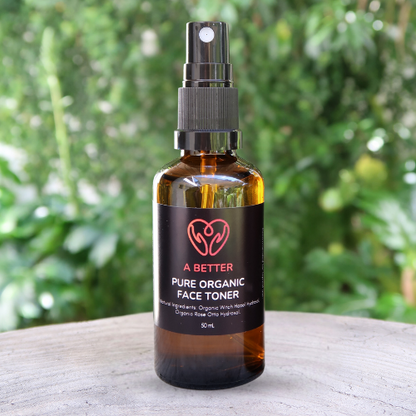 Pure Organic Face Toner 50mL Amber Glass Bottle
