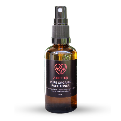 Pure Organic Face Toner 50mL Amber Glass Bottle